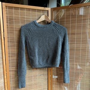 American Apparel Cotton Raglan Crop Sweater